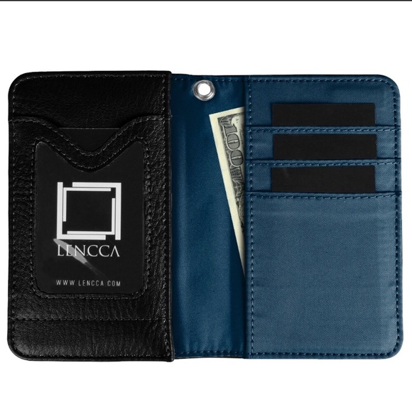 Vegan Leather Phone & ID Wallet w/ Credit Card Holder - Picture 4 of 8